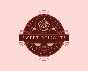 Cupcake Dessert Bakery logo design