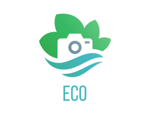 Eco Camera Nature Photography logo design