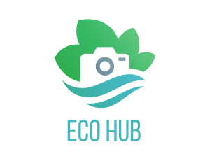 Eco Camera Nature Photography logo design