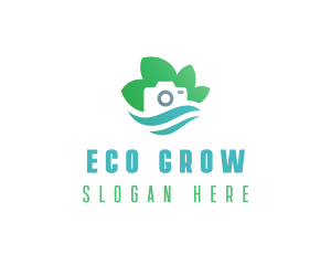 Eco Camera Nature Photography logo design