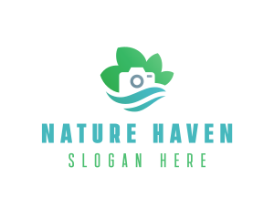 Eco Camera Nature Photography logo design