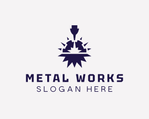Metal - Metal CNC Machine logo design
