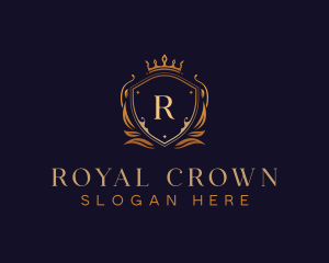 Laurel Crown Shield logo design