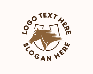Horseman - Stallion Horse Steed logo design