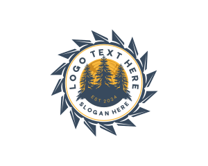 Timer - Forest Logger Sawmill logo design