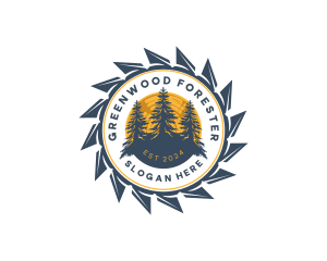 Forest Logger Sawmill logo design