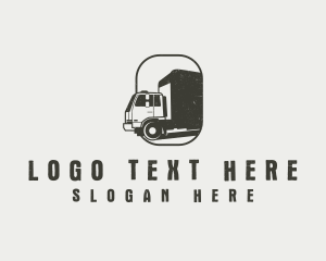 Old School - Freight Truck Logistics logo design