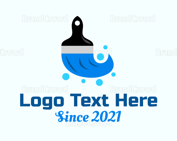 Blue Paint Brush Logo