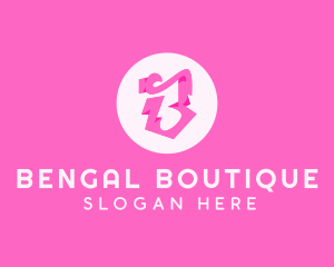 Pink Boutique Letter B logo design