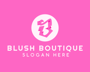 Pink Boutique Letter B logo design