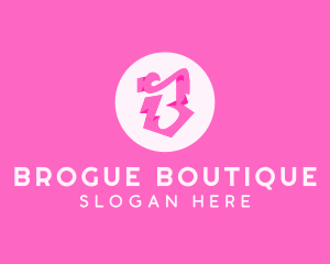 Pink Boutique Letter B logo design