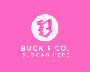 Pink Boutique Letter B logo design