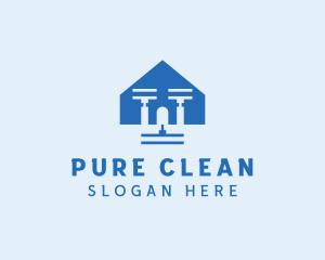 Clean Squeegee Housekeeping logo design