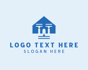 Squeegee - Clean Squeegee Housekeeping logo design