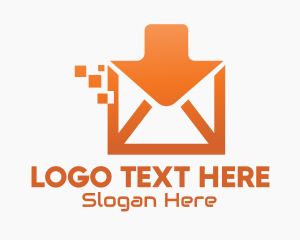 Pm - Orange Digital Inbox logo design