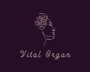 Organic Flower Beauty Woman  logo design