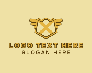 Letter X - Modern Cross Wings logo design