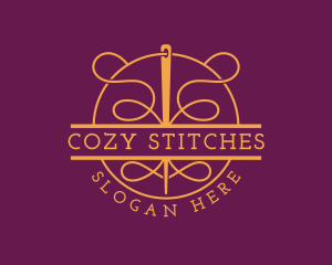 Tailor Needle Seamstress logo design