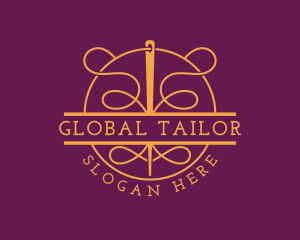 Tailor Needle Seamstress logo design