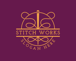 Tailor Needle Seamstress logo design