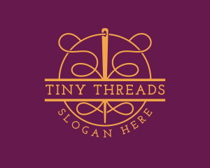 Tailor Needle Seamstress logo design