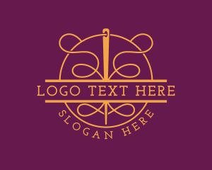 Stitching - Tailor Needle Seamstress logo design