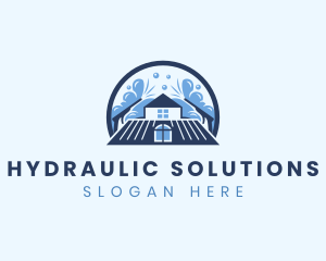 Hydraulic - Power Wash Cleaning Maintenance logo design