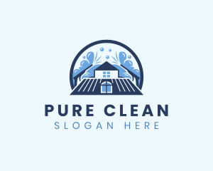 Power Wash Cleaning Maintenance logo design