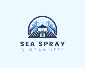 Power Wash Cleaning Maintenance logo design