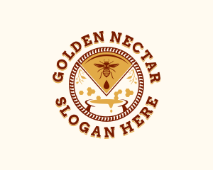 Honey - Honey Bee Honeycomb logo design