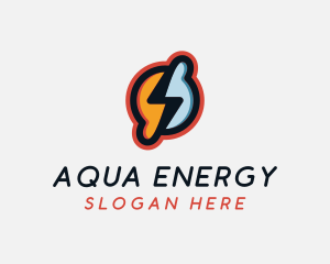 Lightning Bolt Energy Planet logo design