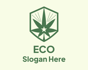 Marijuana Leaf Star Logo