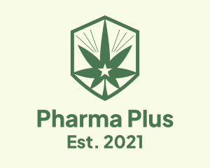 Drugs - Marijuana Leaf Star logo design