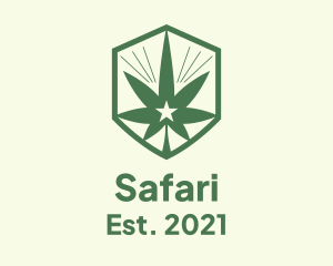 Cbd - Marijuana Leaf Star logo design