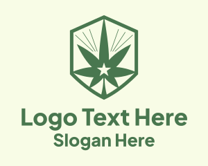 Marijuana Leaf Star Logo