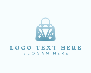 Online Shop - Jeweler Shopping Bag logo design