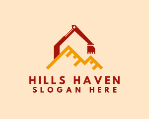 Heavy Duty Hill Excavator logo design