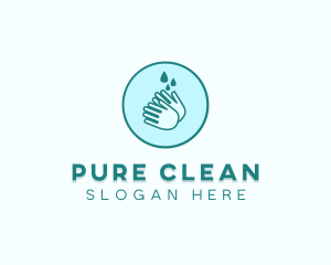 Clean Wash Hands logo design