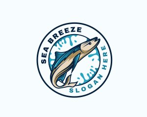 Aquarium Ocean Fish logo design