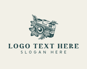 Digicam - Floral Photography Camera logo design