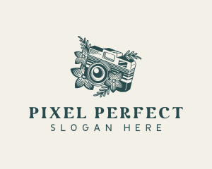 Floral Photography Camera logo design