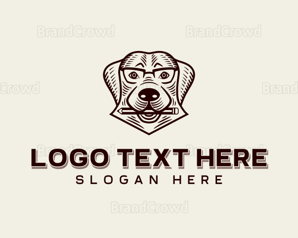 Veterinary Dog Pencil Logo