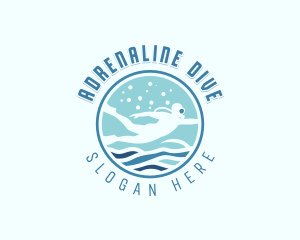 Scuba Diving Swimming logo design