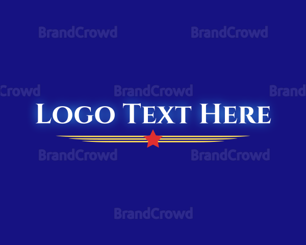 Glowing Military Veteran Logo