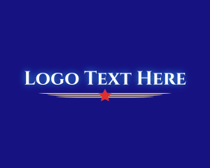 Wordmark - Glowing Military Veteran logo design