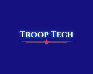 Troop - Glowing Military Veteran logo design