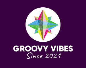 Groovy - Colorful Crystal Star logo design