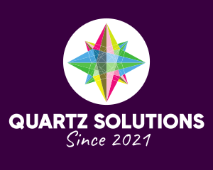 Quartz - Colorful Crystal Star logo design