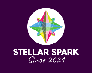 Colorful Crystal Star logo design