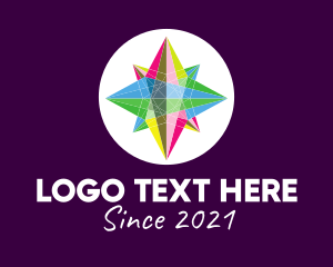 Theatre - Colorful Crystal Star logo design
